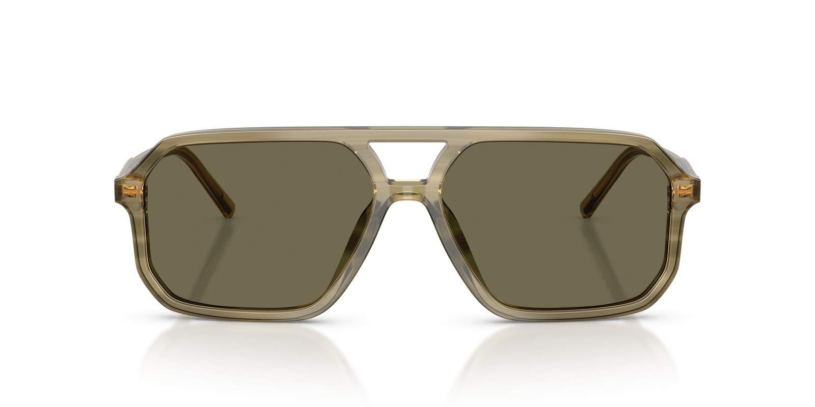 Dolce & Gabbana DG4541 Verde su Verde Striato · Lenti Marrone — foto 2