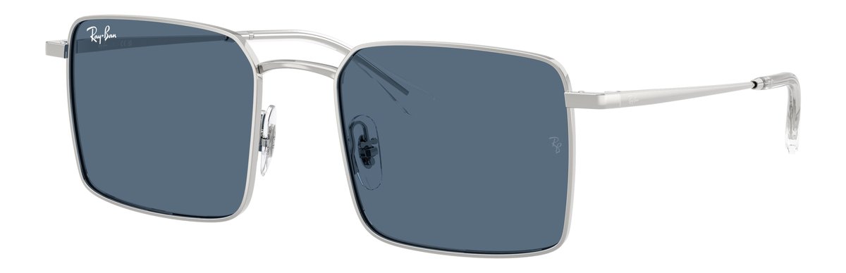 Ray-Ban RB3782 Argento Lenti Blu scuro