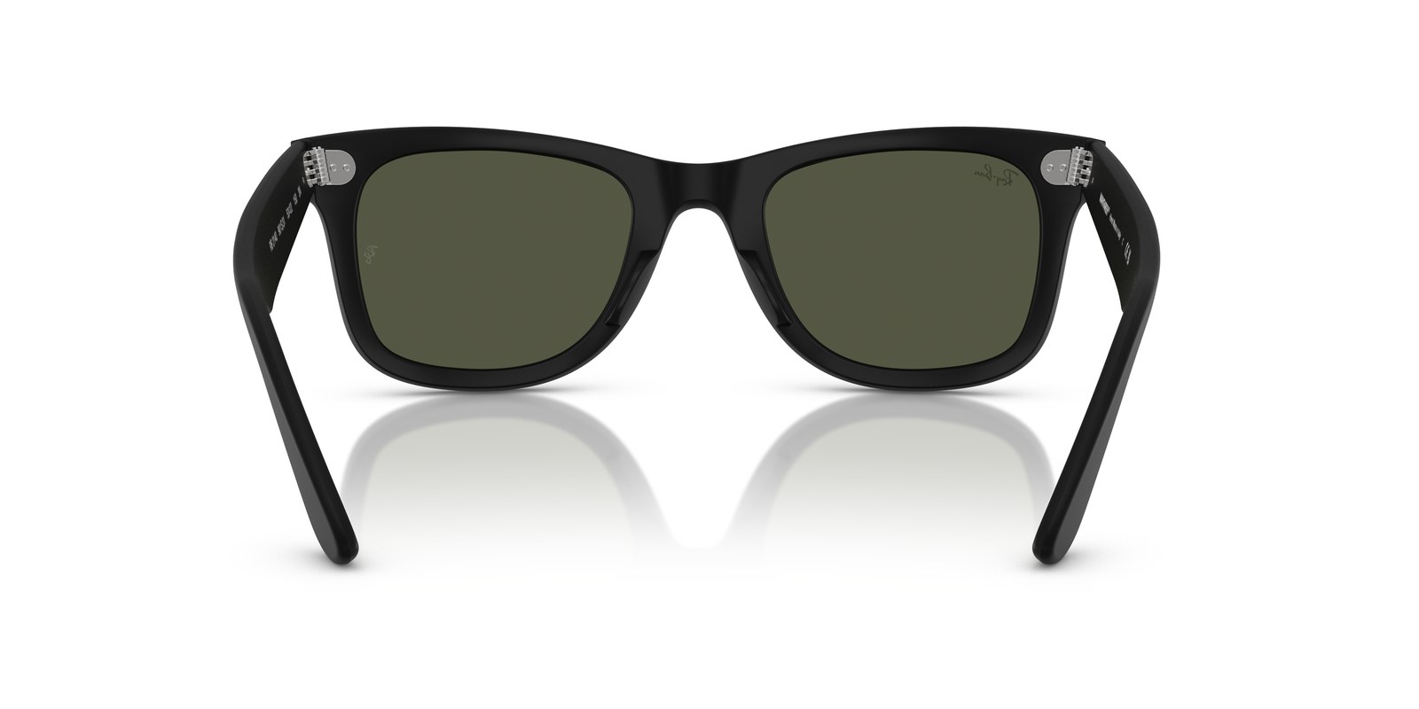 Ray-Ban Wayfarer RB2140 Nero Opaco · Lenti Verde Crystal — foto 4