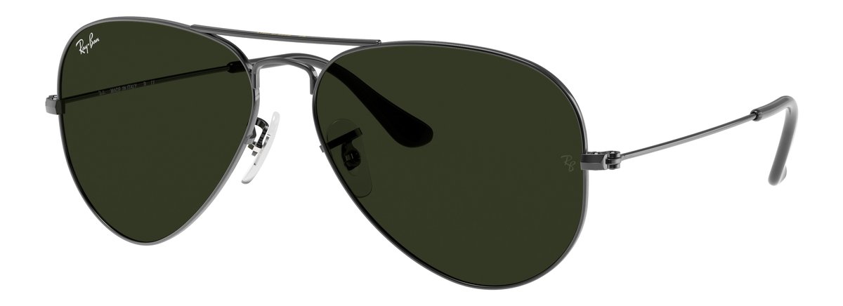 Ray-Ban Aviator Gunmetal Lenti G-15 verde