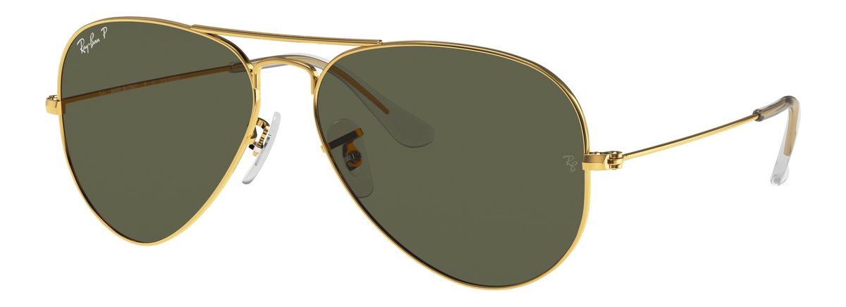 Ray-Ban Aviator Oro Arista Lenti Polarizzate Verde G-15
