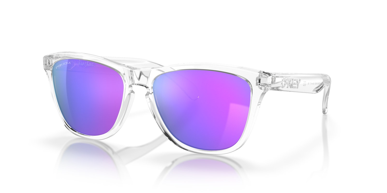 Oakley Frogskins OO9013 Trasparente Lucido · Lenti Prizm Violet