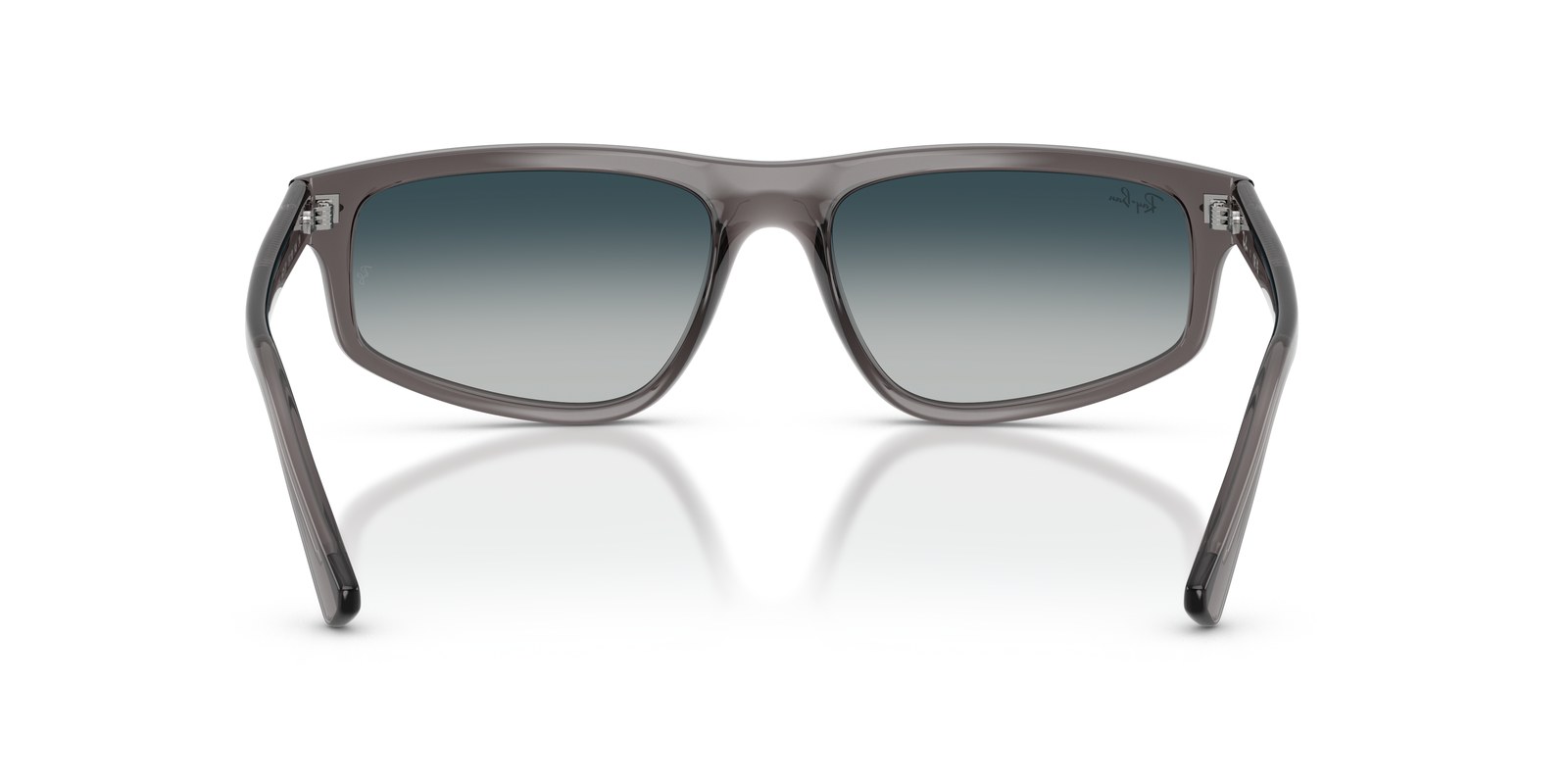 Ray-Ban RB2225 Grigio Chiaro Opale · Lenti Grigio Sfumato Blu — foto 4
