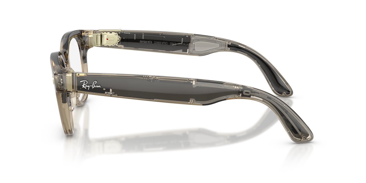Ray-Ban Meta RW7002 Beige Tortora Trasparente — Lente Demo