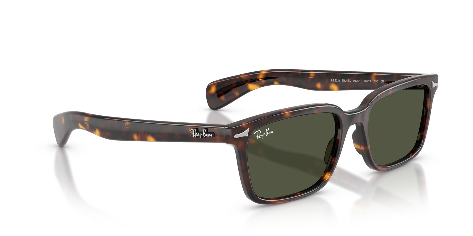 Ray-Ban Brunel RB2234 Havana · Lenti Verde Scuro — foto 2