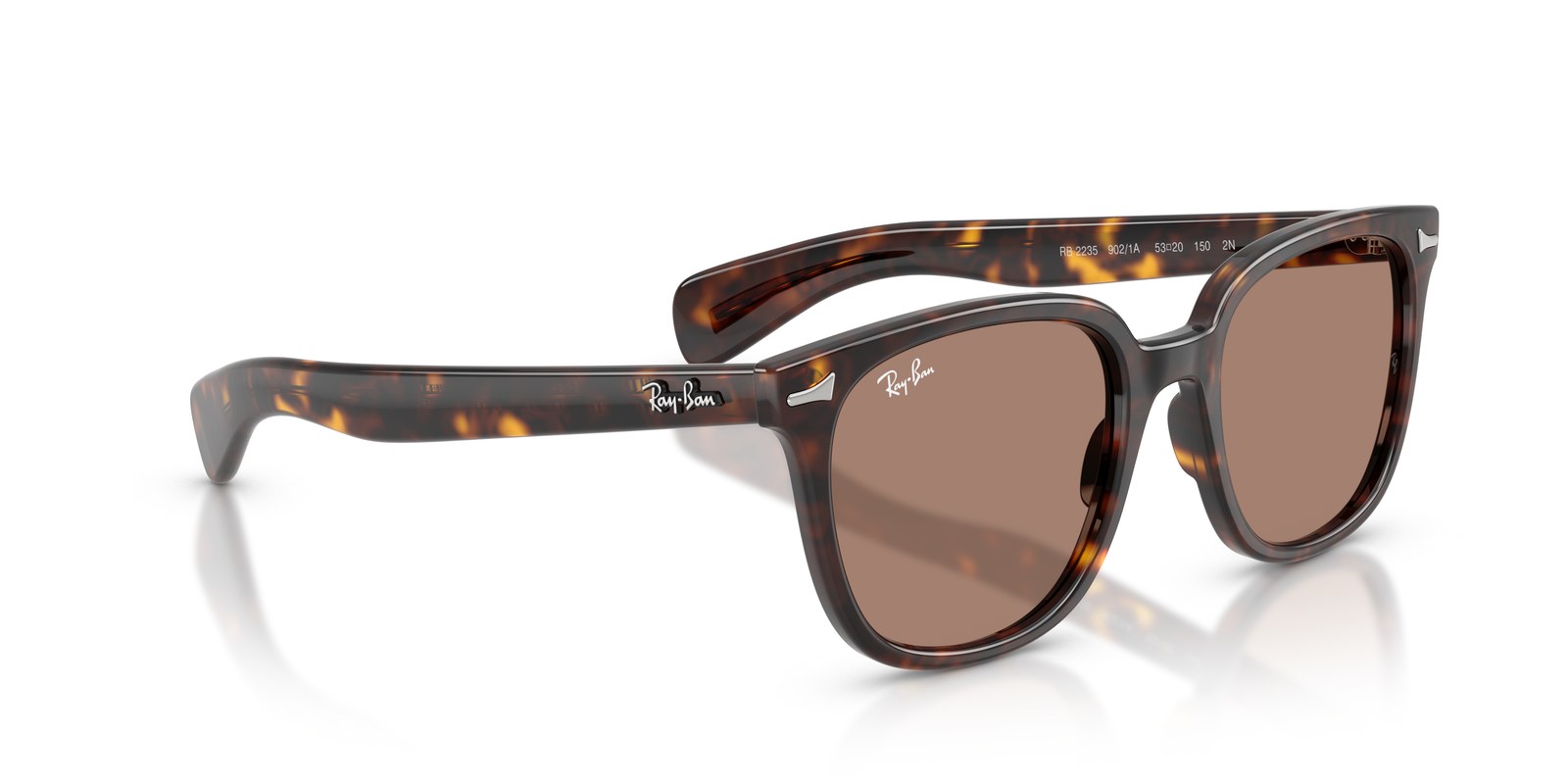 Ray-Ban Brunel II RB2235 Havana · Lenti Viola Chiaro — foto 2