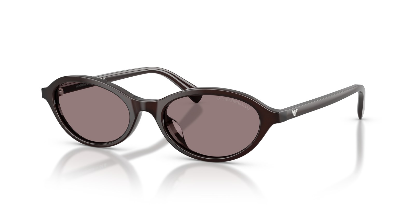 Emporio Armani EA4281U Marrone Opalino Brillante · Lenti Violetto Scuro