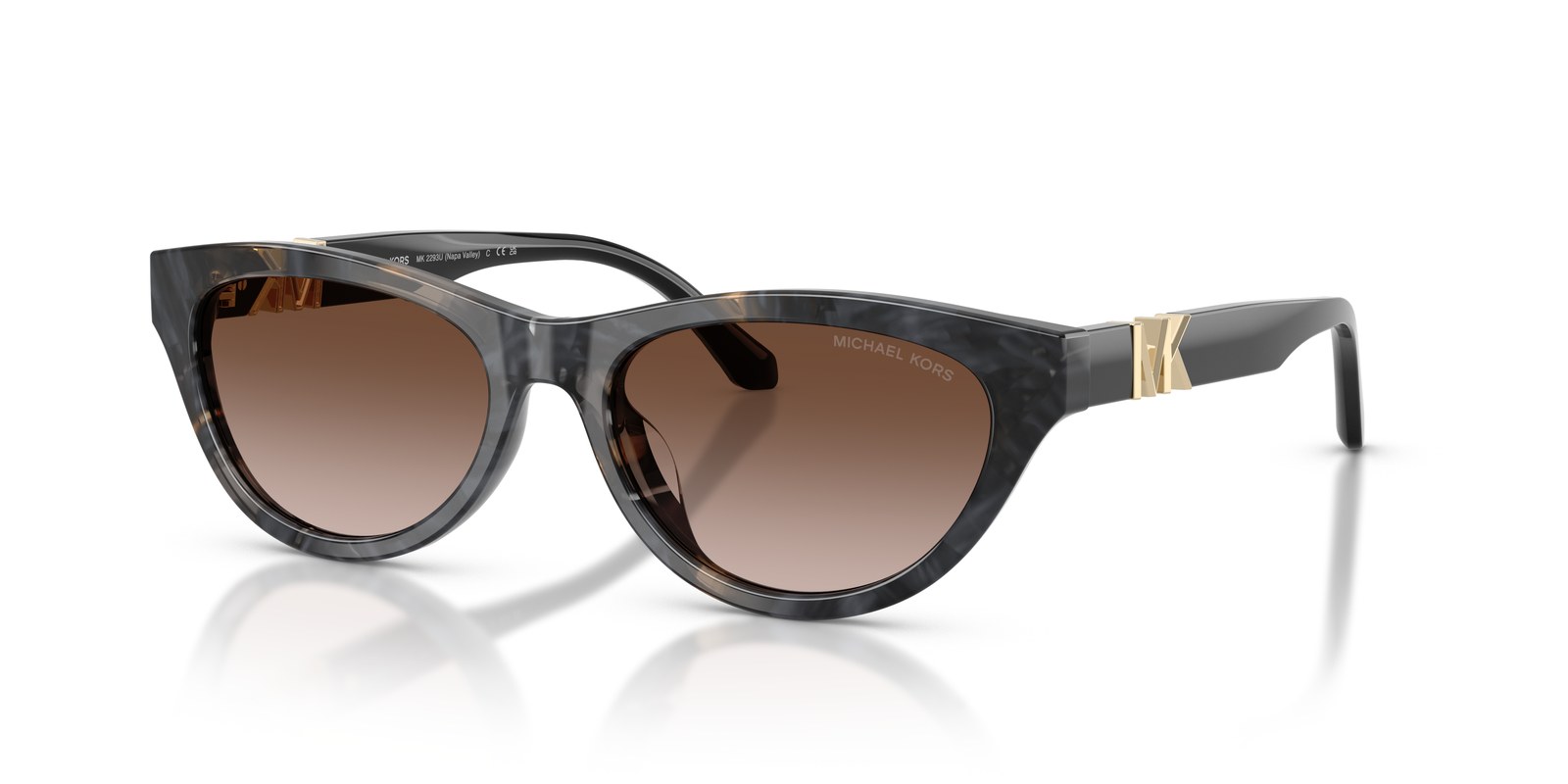 Michael Kors Napa Valley MK2293U Tartarugato Camouflage Nero · Lenti Marrone Sfumato