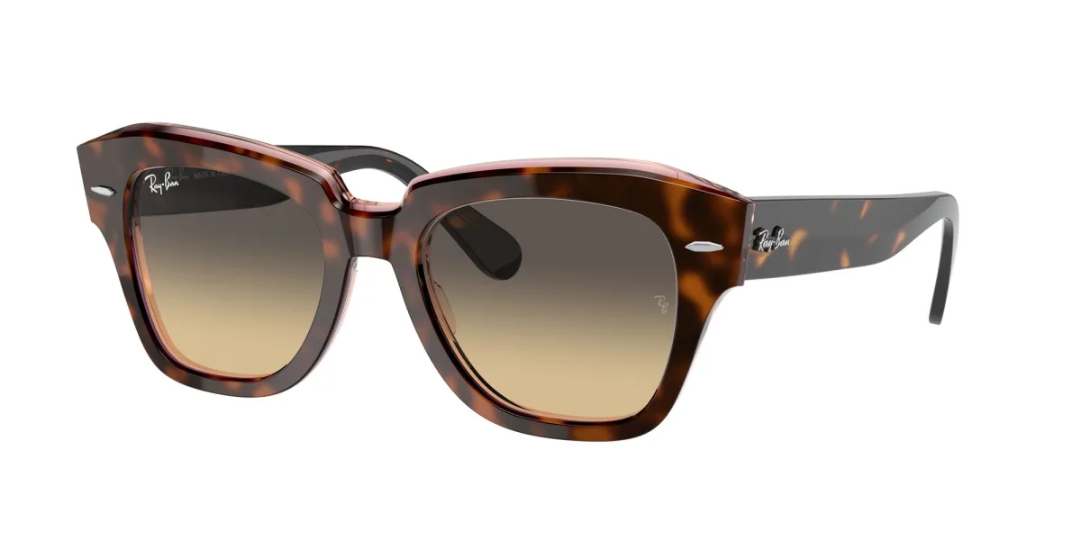 Ray-Ban State Street RB2186 havana su rosa trasparente 1324BG